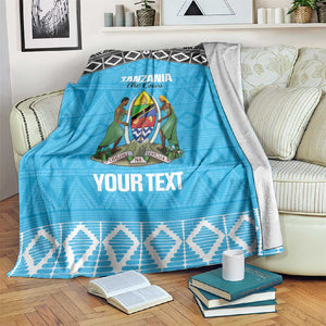 Afro Cricket Tanzania Custom Blanket Go Cows Sporty African Pattern - African Pride