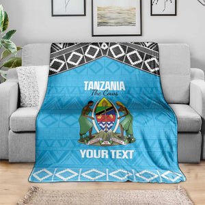 Afro Cricket Tanzania Custom Blanket Go Cows Sporty African Pattern - African Pride