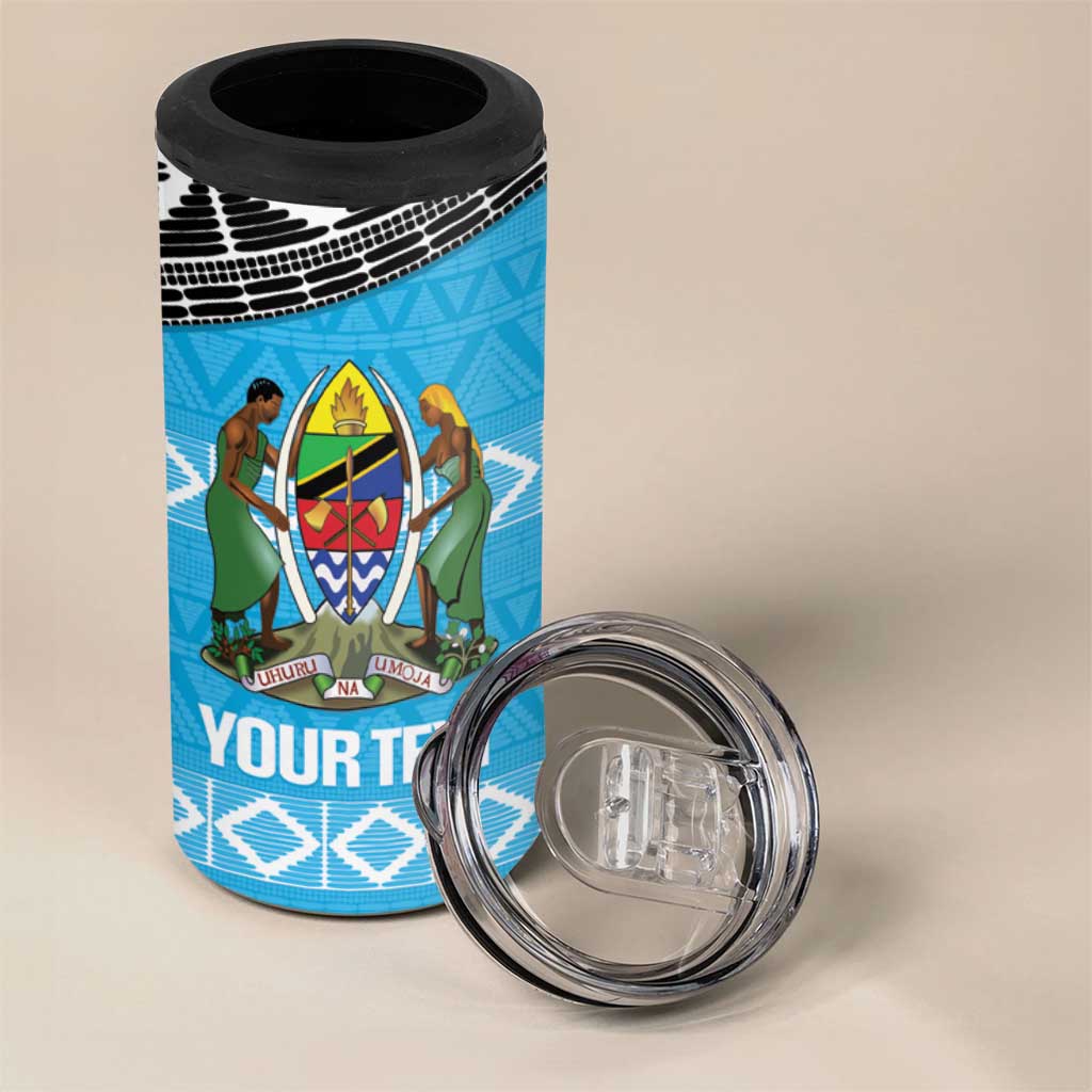 Afro Cricket Tanzania Custom 4 in 1 Can Cooler Tumbler Go Cows Sporty African Pattern - African Pride