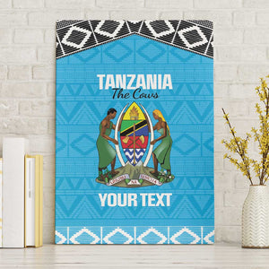 Afro Cricket Tanzania Custom Canvas Wall Art Go Cows Sporty African Pattern - African Pride
