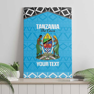 Afro Cricket Tanzania Custom Canvas Wall Art Go Cows Sporty African Pattern - African Pride