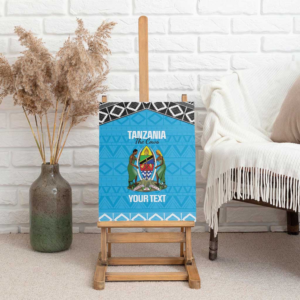 Afro Cricket Tanzania Custom Canvas Wall Art Go Cows Sporty African Pattern - African Pride