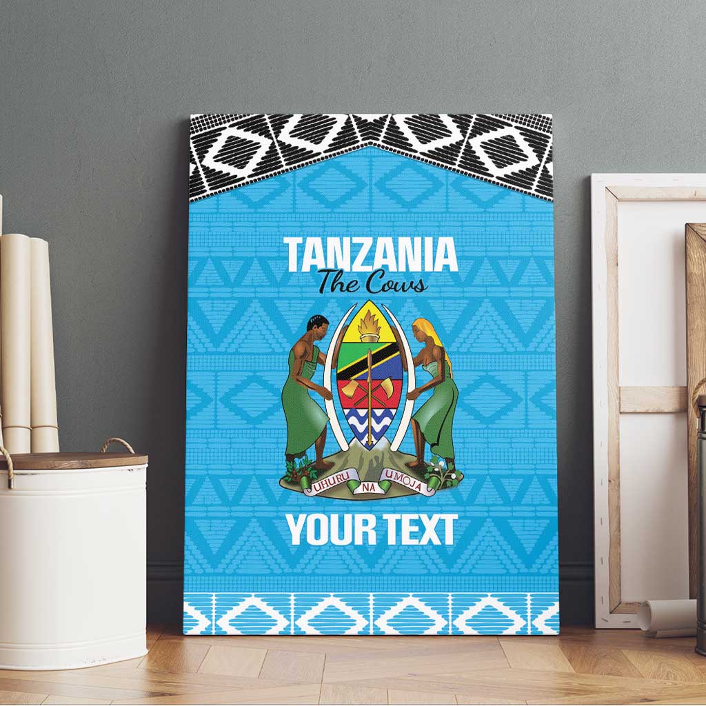 Afro Cricket Tanzania Custom Canvas Wall Art Go Cows Sporty African Pattern - African Pride