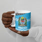 Custom Tanzania Cricket Ceramic Mug Go Cows Sporty African Pattern