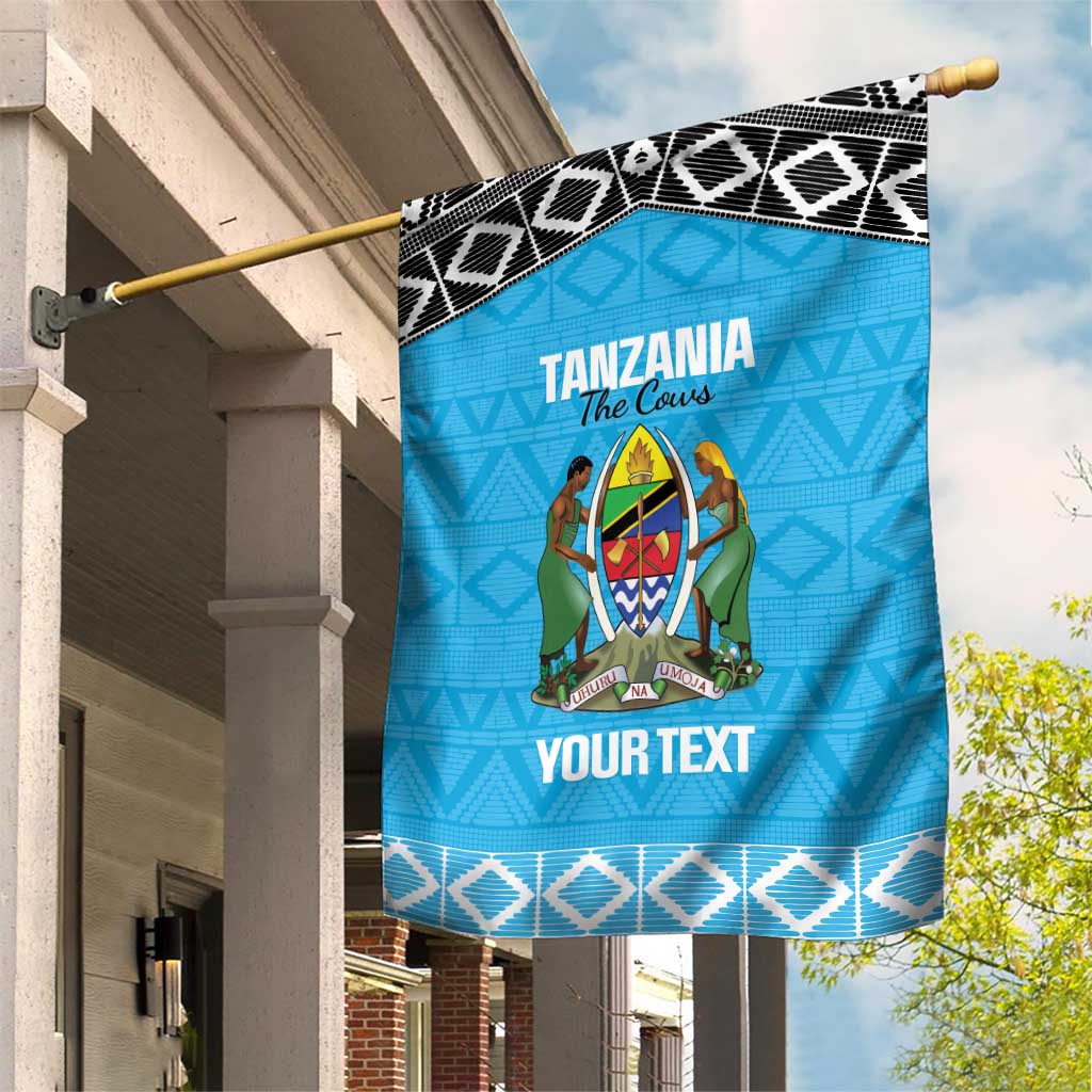 Afro Cricket Tanzania Custom Garden Flag Go Cows Sporty African Pattern - African Pride