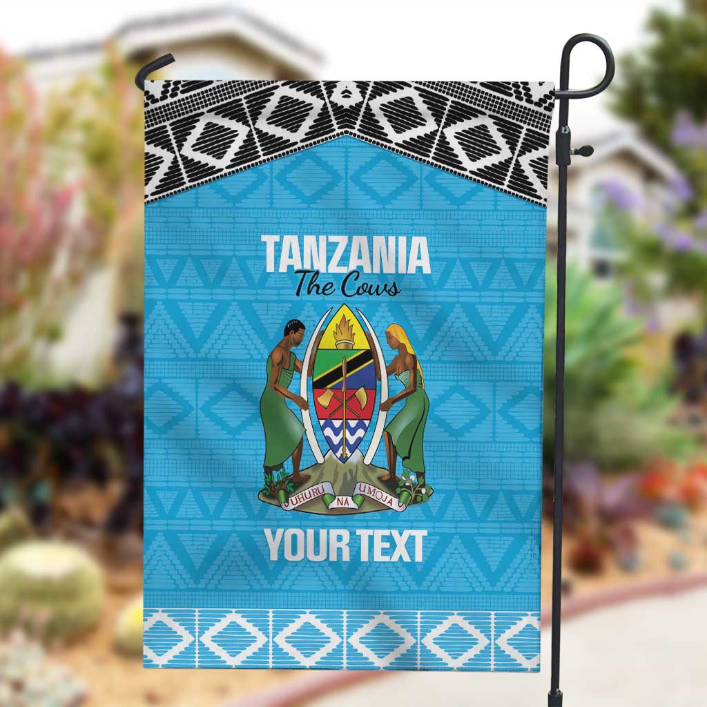 Afro Cricket Tanzania Custom Garden Flag Go Cows Sporty African Pattern - African Pride