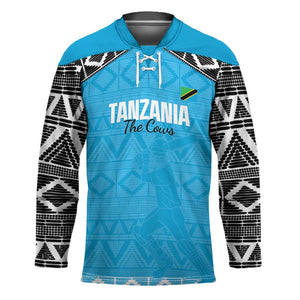 Custom Tanzania Cricket Hockey Jersey Go Cows Sporty African Pattern