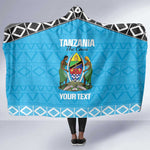 Afro Cricket Tanzania Custom Hooded Blanket Go Cows Sporty African Pattern - African Pride