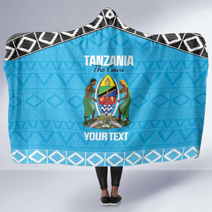 Afro Cricket Tanzania Custom Hooded Blanket Go Cows Sporty African Pattern - African Pride