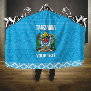 Afro Cricket Tanzania Custom Hooded Blanket Go Cows Sporty African Pattern - African Pride