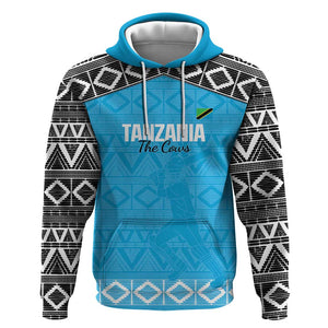 Afro Cricket Tanzania Custom Hoodie Go Cows Sporty African Pattern - African Pride