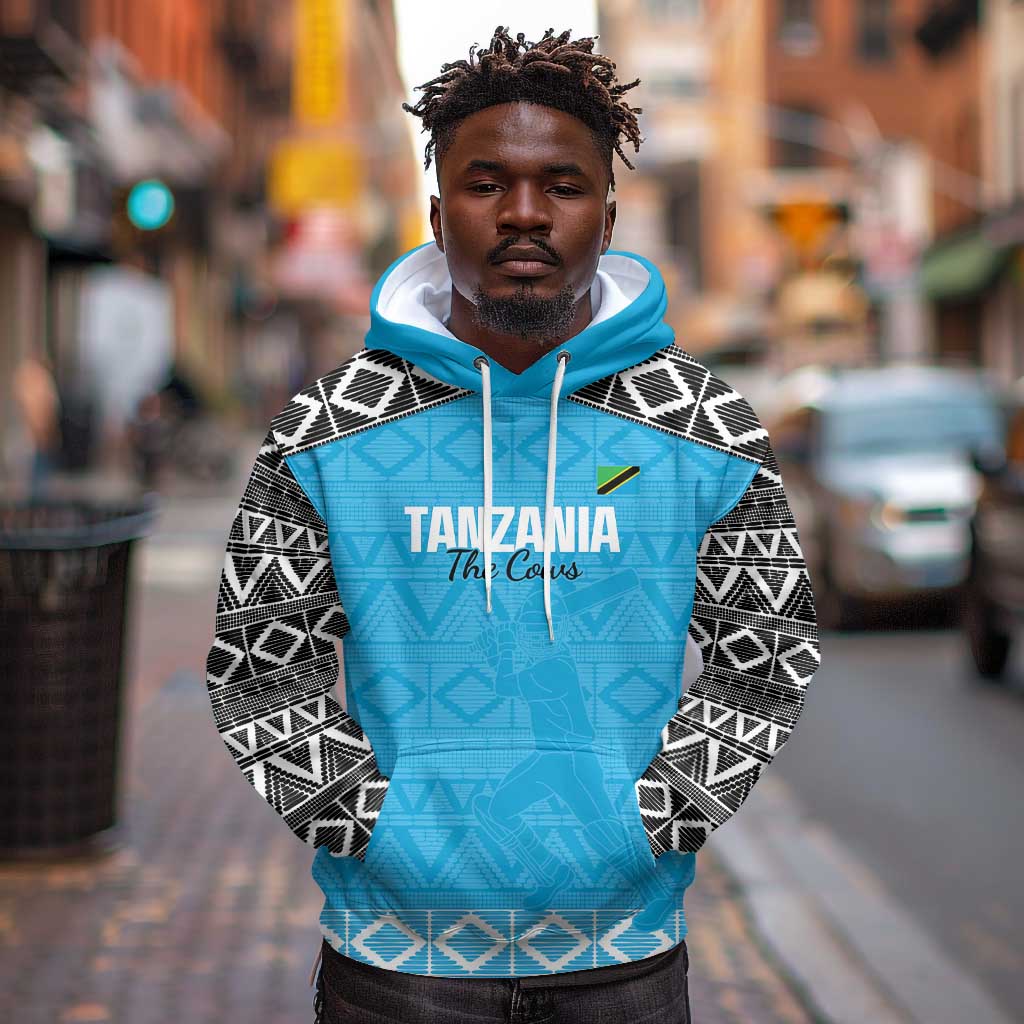 Afro Cricket Tanzania Custom Hoodie Go Cows Sporty African Pattern - African Pride