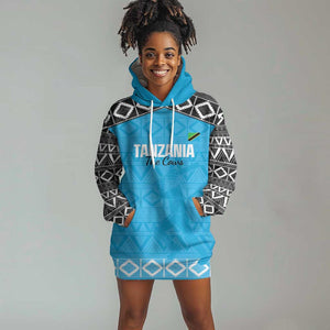 Afro Cricket Tanzania Custom Hoodie Dress Go Cows Sporty African Pattern - African Pride