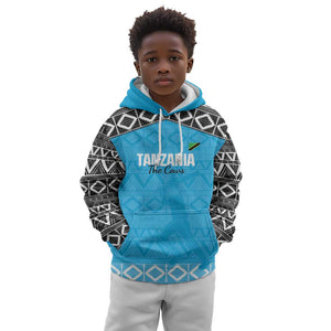Afro Cricket Tanzania Custom Kid Hoodie Go Cows Sporty African Pattern - African Pride