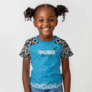 Afro Cricket Tanzania Custom Kid T shirt Go Cows Sporty African Pattern - African Pride
