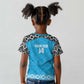 Afro Cricket Tanzania Custom Kid T shirt Go Cows Sporty African Pattern - African Pride