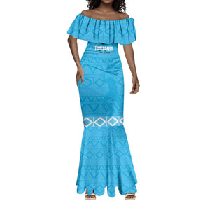 Afro Cricket Tanzania Custom Mermaid Dress Go Cows Sporty African Pattern - African Pride