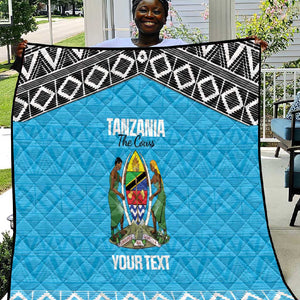 Afro Cricket Tanzania Custom Quilt Go Cows Sporty African Pattern - African Pride