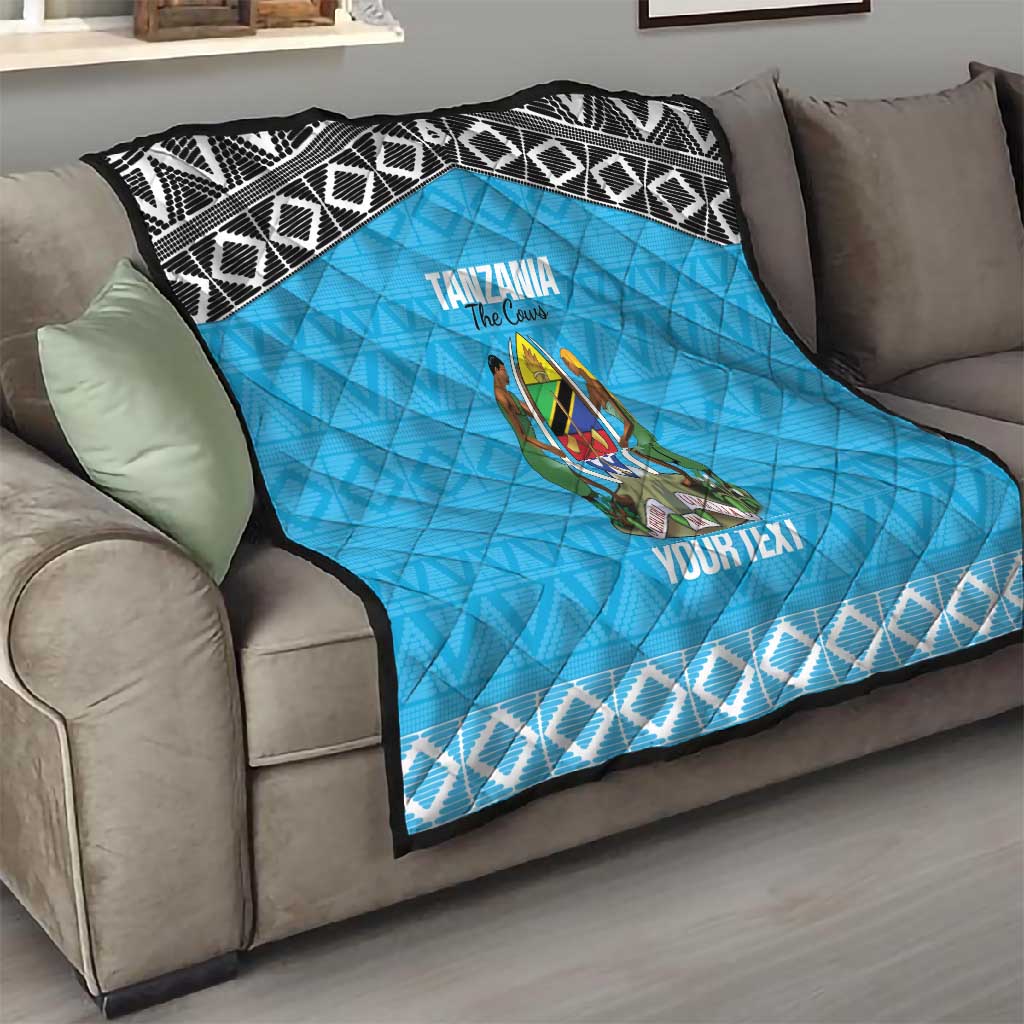 Afro Cricket Tanzania Custom Quilt Go Cows Sporty African Pattern - African Pride