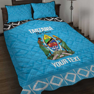 Afro Cricket Tanzania Custom Quilt Bed Set Go Cows Sporty African Pattern - African Pride