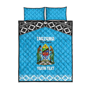 Afro Cricket Tanzania Custom Quilt Bed Set Go Cows Sporty African Pattern - African Pride