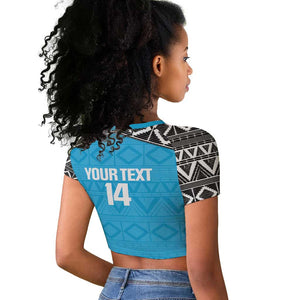 Afro Cricket Tanzania Custom Raglan Cropped T shirt Go Cows Sporty African Pattern - African Pride