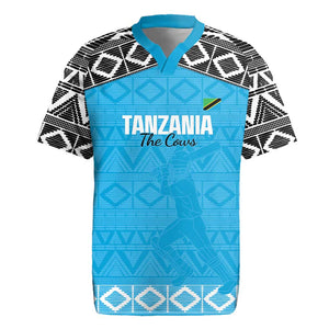 Afro Cricket Tanzania Custom Rugby Jersey Go Cows Sporty African Pattern - African Pride