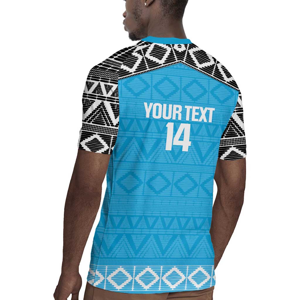 Afro Cricket Tanzania Custom Rugby Jersey Go Cows Sporty African Pattern - African Pride
