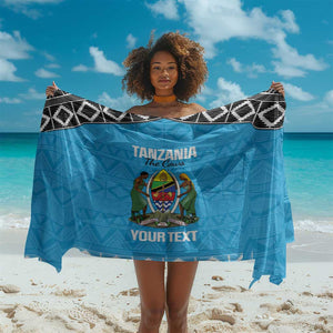 Afro Cricket Tanzania Custom Sarong Go Cows Sporty African Pattern - African Pride