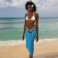 Afro Cricket Tanzania Custom Sarong Go Cows Sporty African Pattern - African Pride
