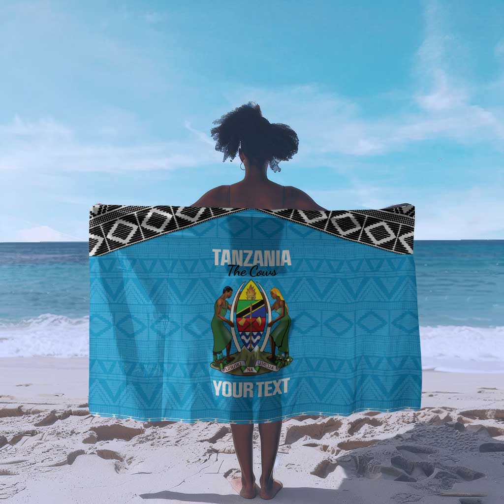 Afro Cricket Tanzania Custom Sarong Go Cows Sporty African Pattern - African Pride