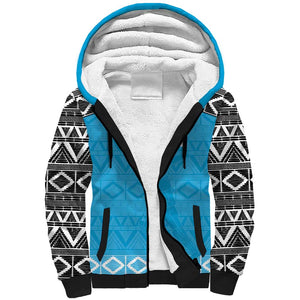 Afro Cricket Tanzania Custom Sherpa Hoodie Go Cows Sporty African Pattern - African Pride