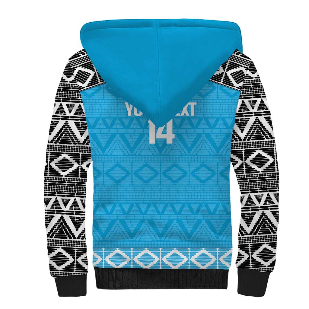 Afro Cricket Tanzania Custom Sherpa Hoodie Go Cows Sporty African Pattern - African Pride