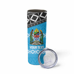 Afro Cricket Tanzania Custom Skinny Tumbler Go Cows Sporty African Pattern - African Pride