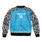 Afro Cricket Tanzania Custom Sleeve Zip Bomber Jacket Go Cows Sporty African Pattern - African Pride
