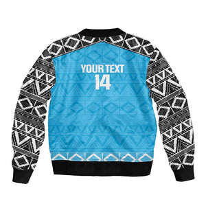 Afro Cricket Tanzania Custom Sleeve Zip Bomber Jacket Go Cows Sporty African Pattern - African Pride