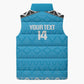 Custom Tanzania Cricket Sleeveless Puffer Jacket Go Cows Sporty African Pattern