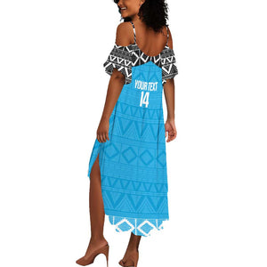 Afro Cricket Tanzania Custom Summer Maxi Dress Go Cows Sporty African Pattern - African Pride