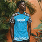 Afro Cricket Tanzania Custom T shirt Go Cows Sporty African Pattern - African Pride