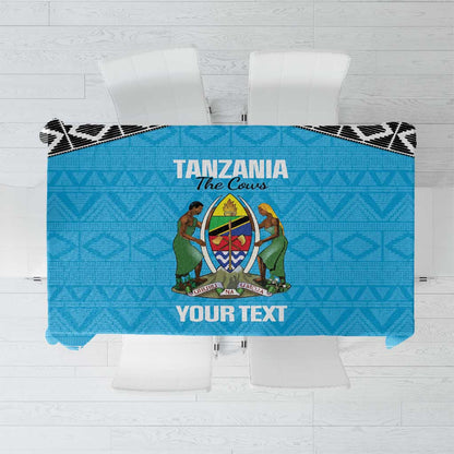 Afro Cricket Tanzania Custom Tablecloth Go Cows Sporty African Pattern - African Pride