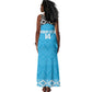 Afro Cricket Tanzania Custom Tank Maxi Dress Go Cows Sporty African Pattern - African Pride