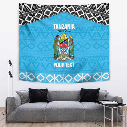 Afro Cricket Tanzania Custom Tapestry Go Cows Sporty African Pattern - African Pride