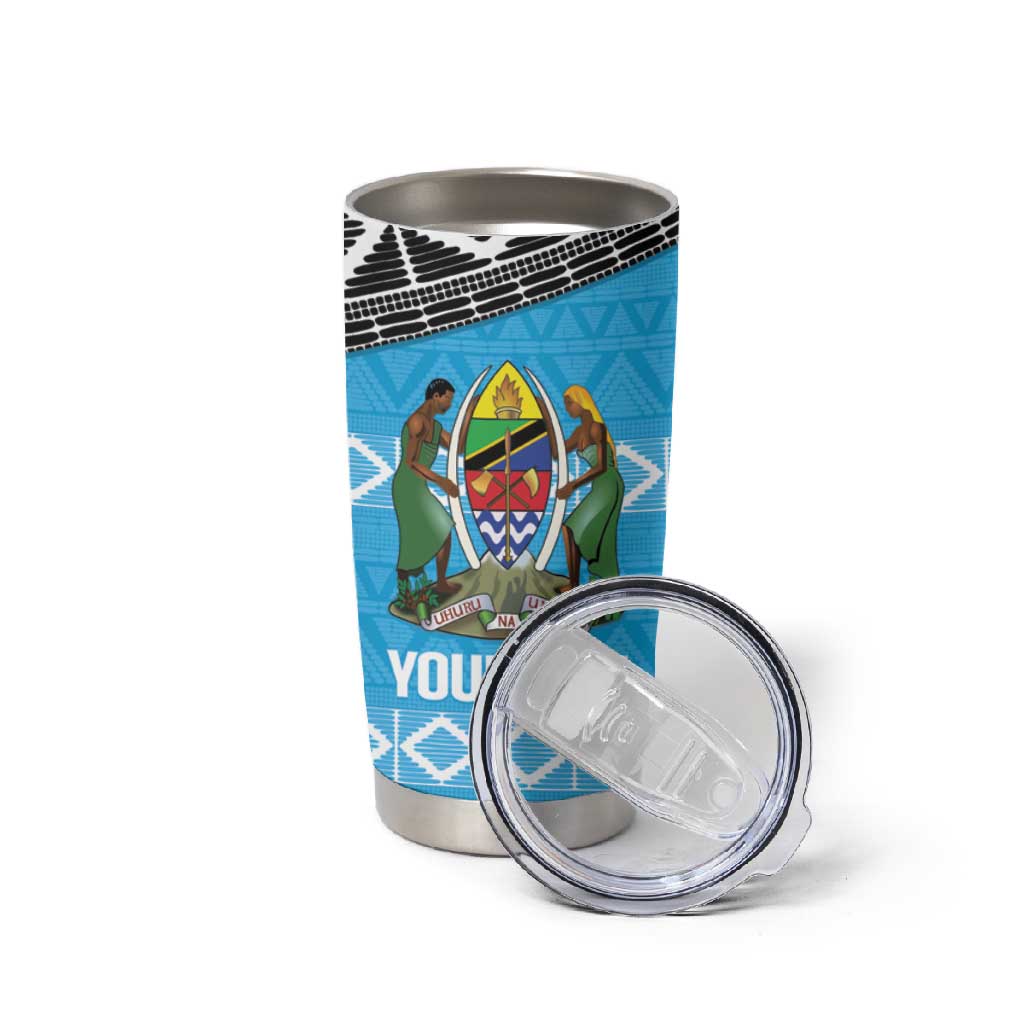 Afro Cricket Tanzania Custom Tumbler Cup Go Cows Sporty African Pattern - African Pride