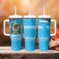 Afro Cricket Tanzania Custom Tumbler With Handle Go Cows Sporty African Pattern - African Pride