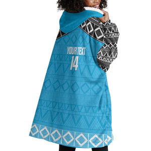 Afro Cricket Tanzania Custom Wearable Blanket Hoodie Go Cows Sporty African Pattern - African Pride