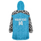 Afro Cricket Tanzania Custom Wearable Blanket Hoodie Go Cows Sporty African Pattern - African Pride
