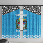 Afro Cricket Tanzania Custom Window Curtain Go Cows Sporty African Pattern - African Pride