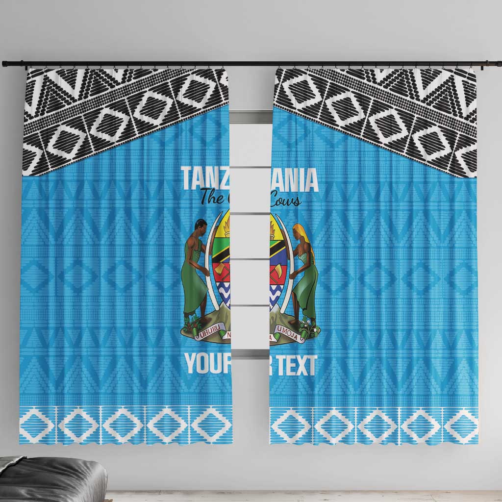 Afro Cricket Tanzania Custom Window Curtain Go Cows Sporty African Pattern - African Pride