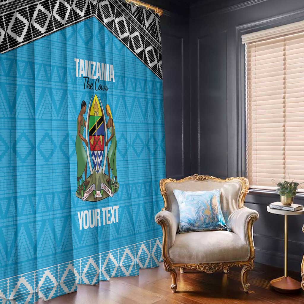 Afro Cricket Tanzania Custom Window Curtain Go Cows Sporty African Pattern - African Pride