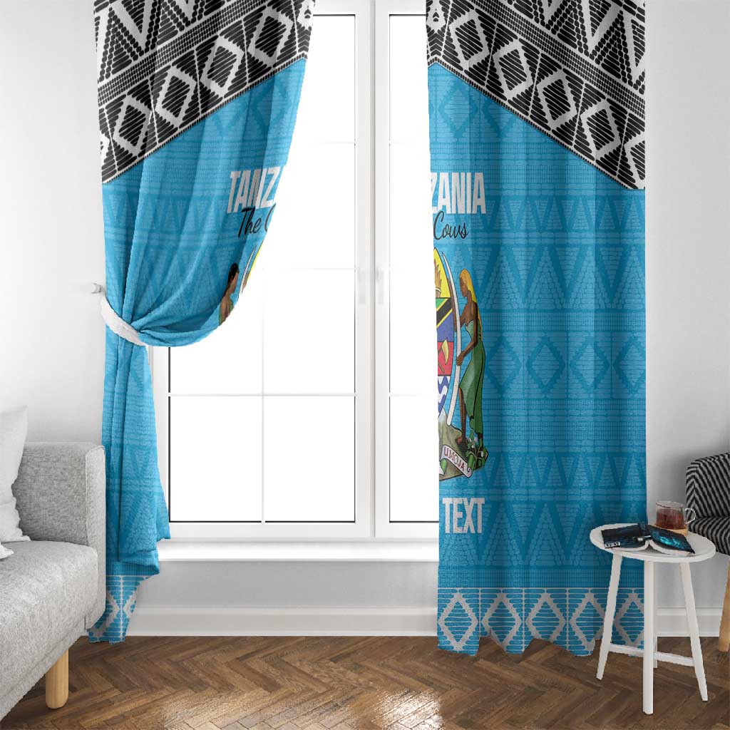 Afro Cricket Tanzania Custom Window Curtain Go Cows Sporty African Pattern - African Pride
